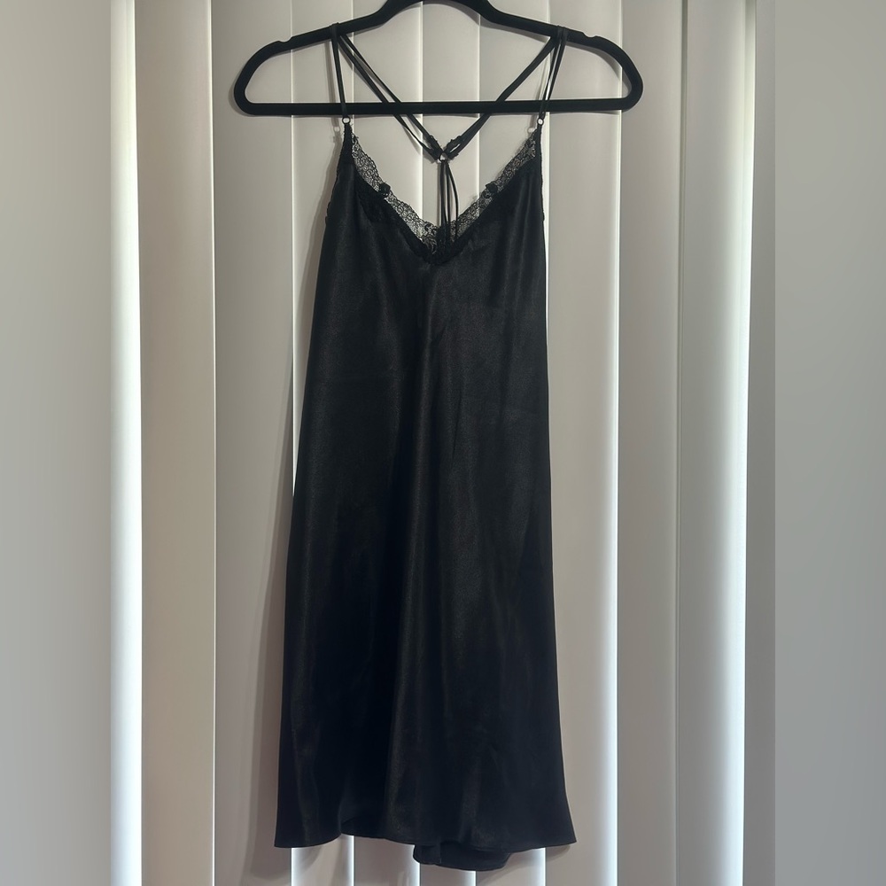Elegant Black Lace Slip Dress